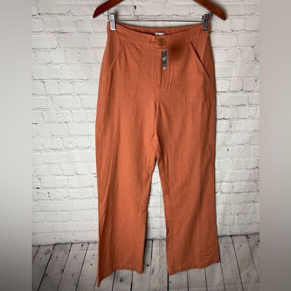 Roxy Oceanside High Waist Flared Pants Sunburn Small - Picture 1 of 11